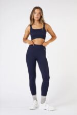 Seamless Ribbed Legging in Midnight Blue - Sillvela